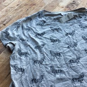 Anthropologie zebra tee